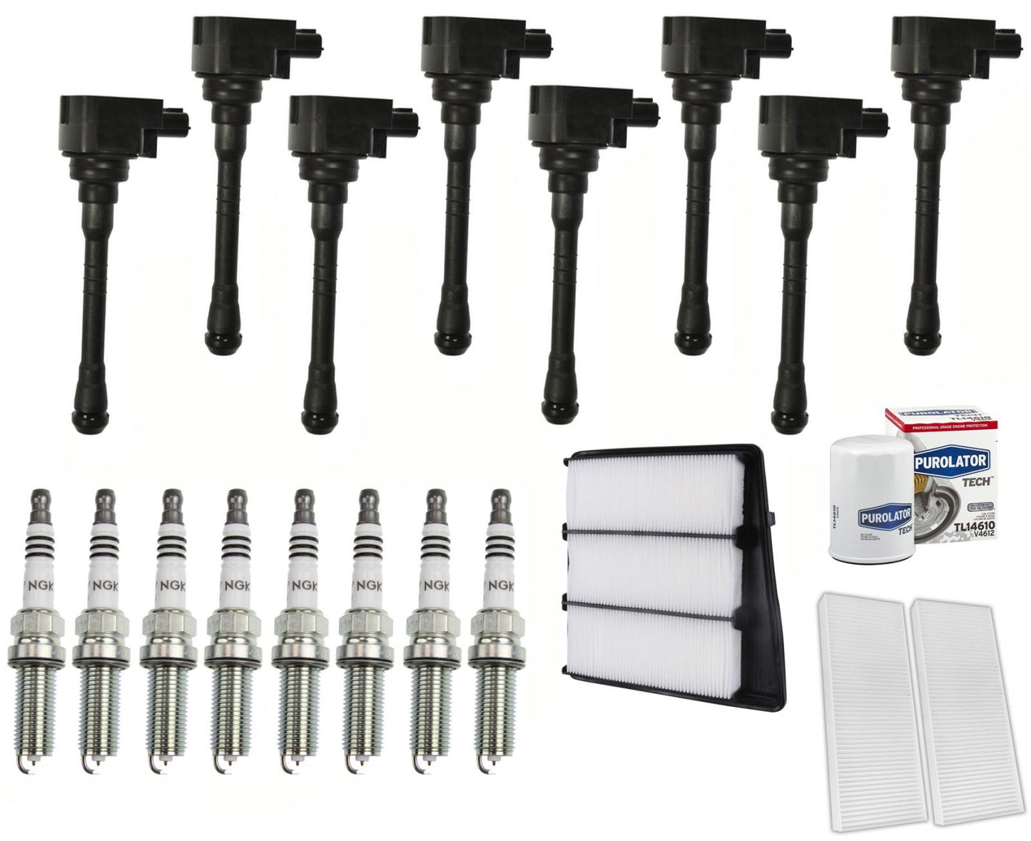 Bobinas de encendido Bujías y filtros de iridio para Nissan NV2500 5.6L 2016-2020