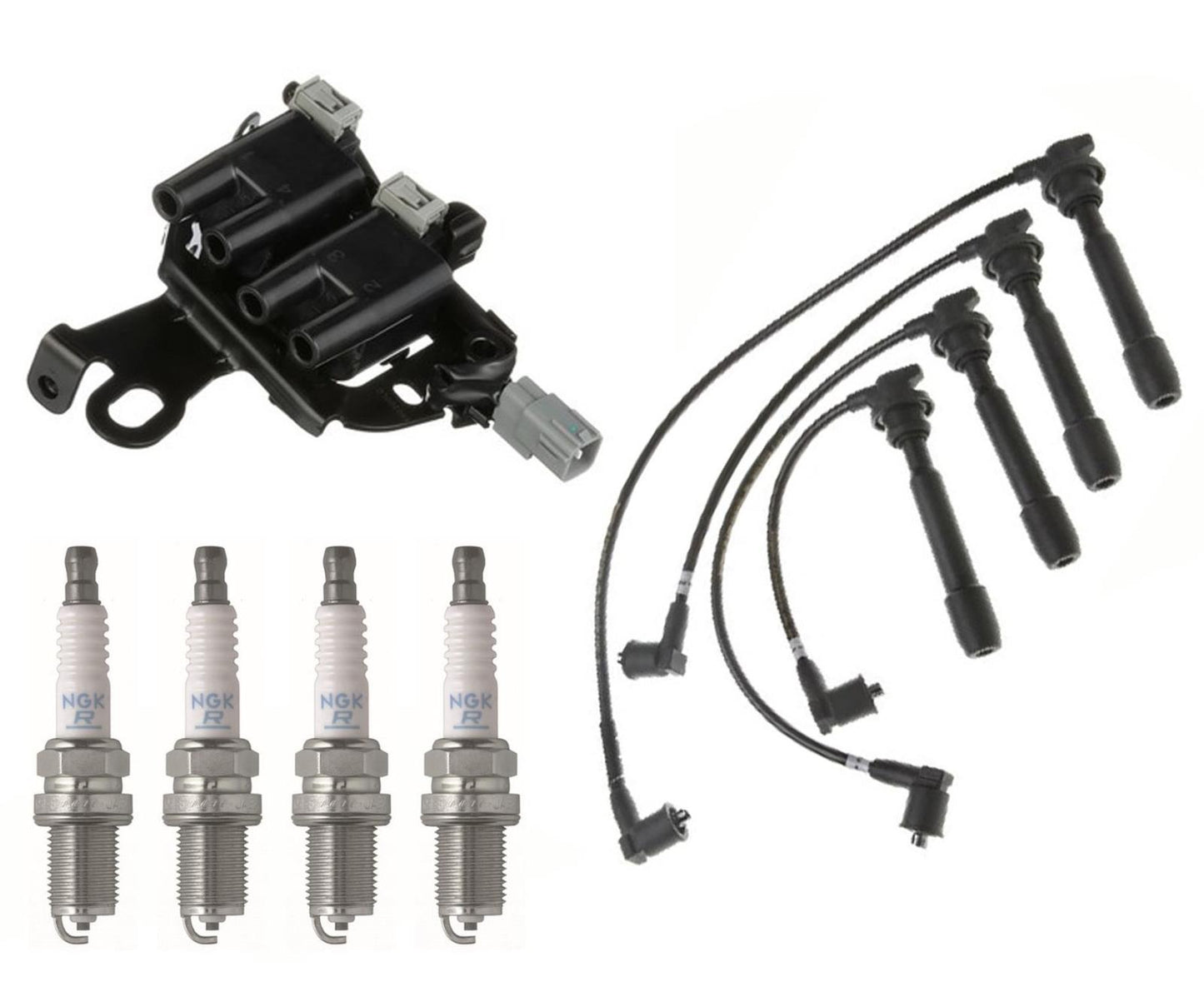 Ignition Coils Spark Plug Wires & Spark Plugs For Hyundai Tucson 2.0L 2005-2009