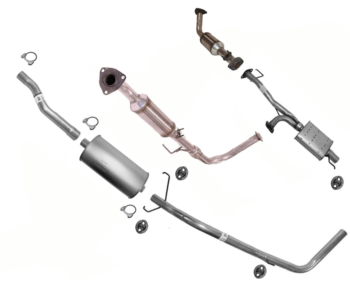 Converters Resonator Tail Pipe For Toyota Tundra W/ Federal Emissions 2000-2002