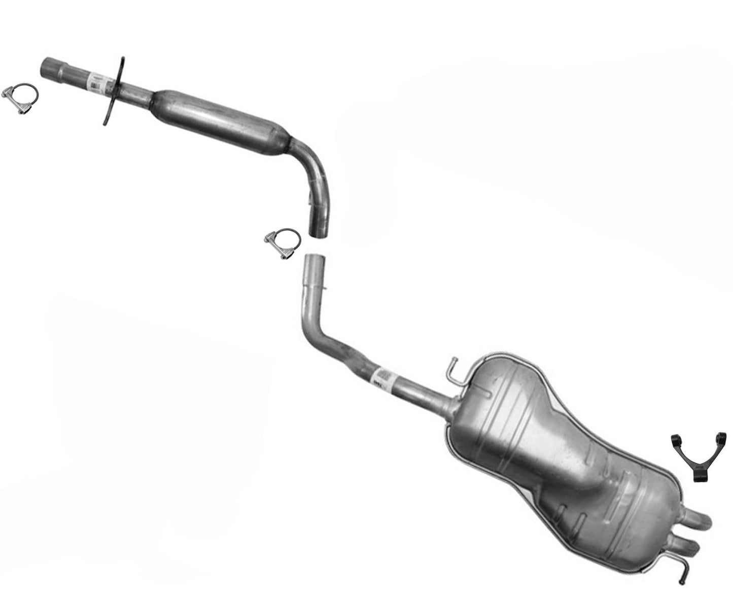 Sistema de escape silenciador más abrazaderas de conector para Volkswagen Beetle 2.0L 1999-05
