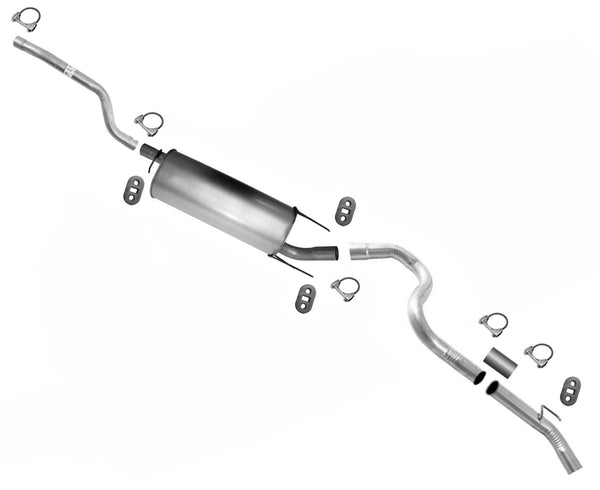 For Dodge Durango 3.7L 2004-2007 High Flow / Output Muffler Exhaust Pipe System