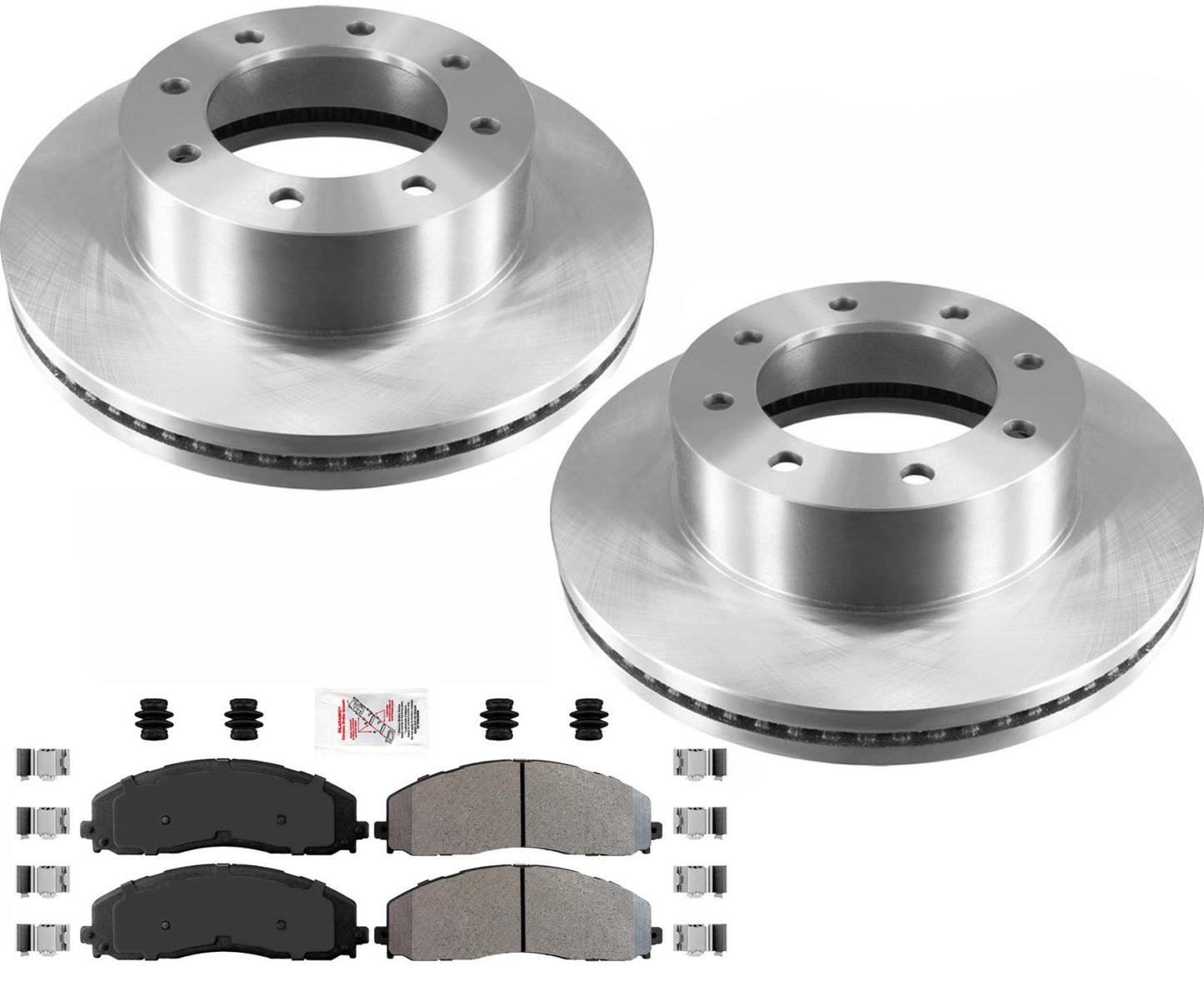 Juego de pastillas y rotores de disco de freno delantero para Ford F250 Super Duty 4 ruedas motrices 14-21