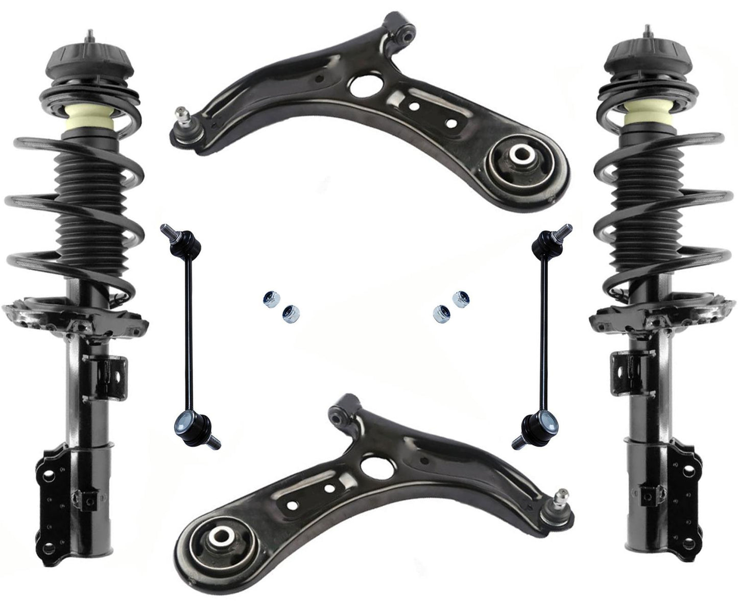 Brazos de control delanteros completos y enlaces de barra estabilizadora para Hyundai Accent 18-21