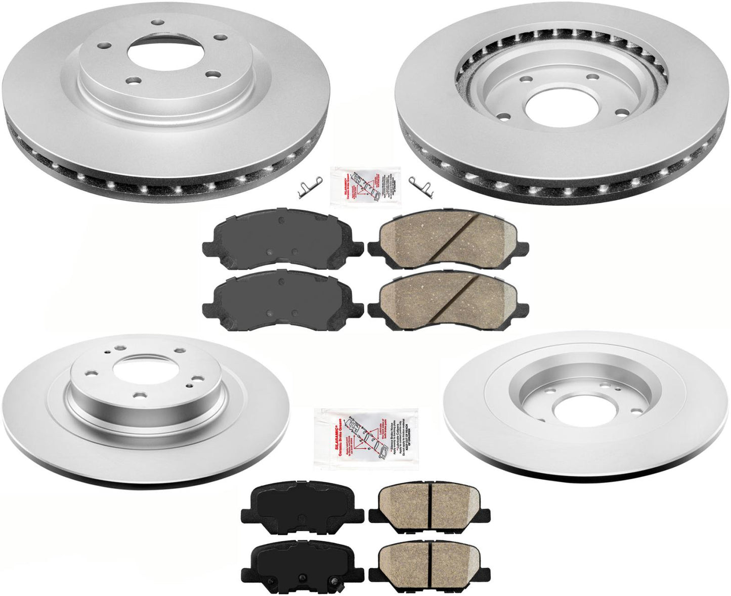 Nuevo F&R frenos disco rotores pastillas de cerámica 6 piezas para Mitsubishi Outlander Sport 13-17