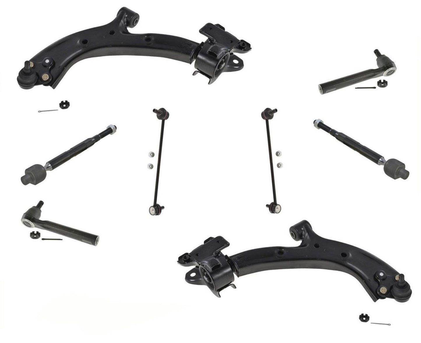 8 piezas de brazos de control delanteros BJ, varillas de amarre, enlaces para Honda CR-V 07-11, CONSTRUIDO EN JAPÓN