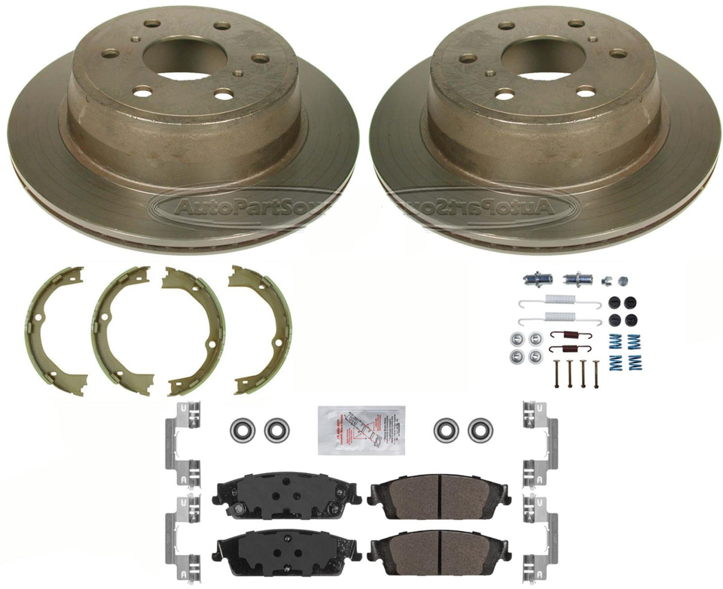 Performance Carbon Brake Disc Rotors Pads Park Shoes for Silverado 1500 2014-18
