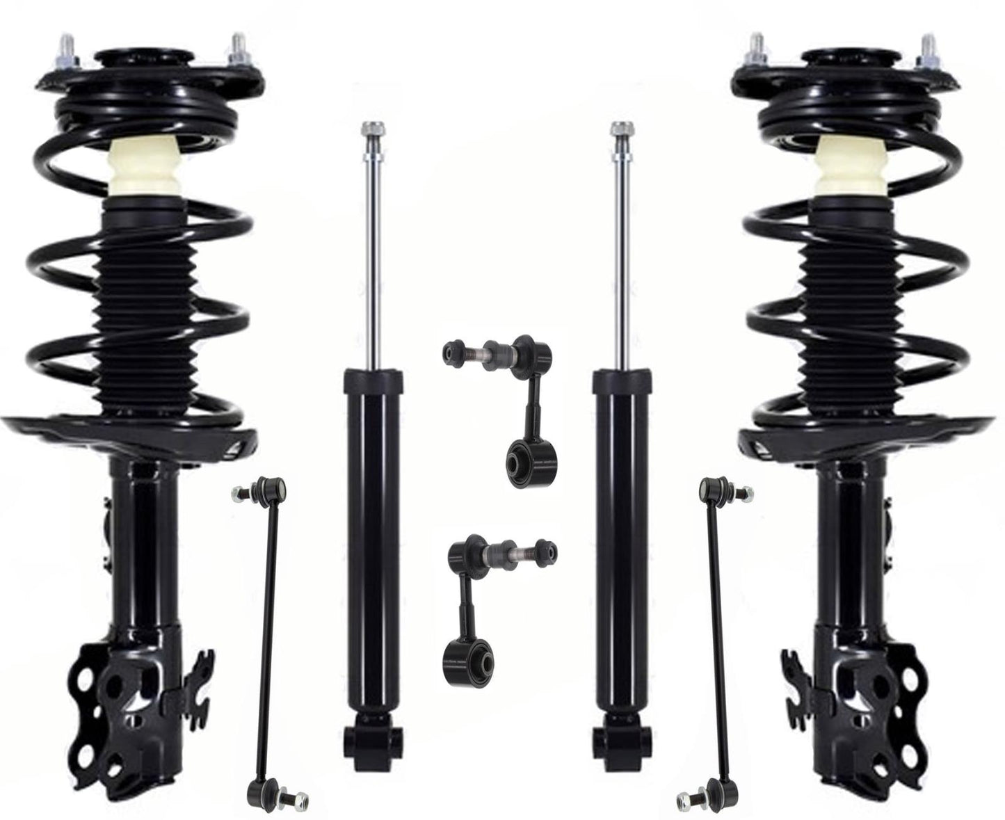 Front Complete Struts Rear Shocks & Sway Bar Links For Toyota Prius 2016-2018