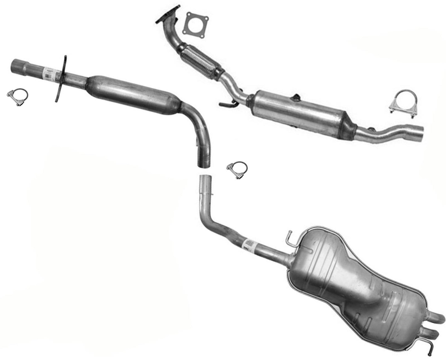 Nuevo sistema de escape y convertidor catalítico para 99-03 BEETLE 00-02 GOLF