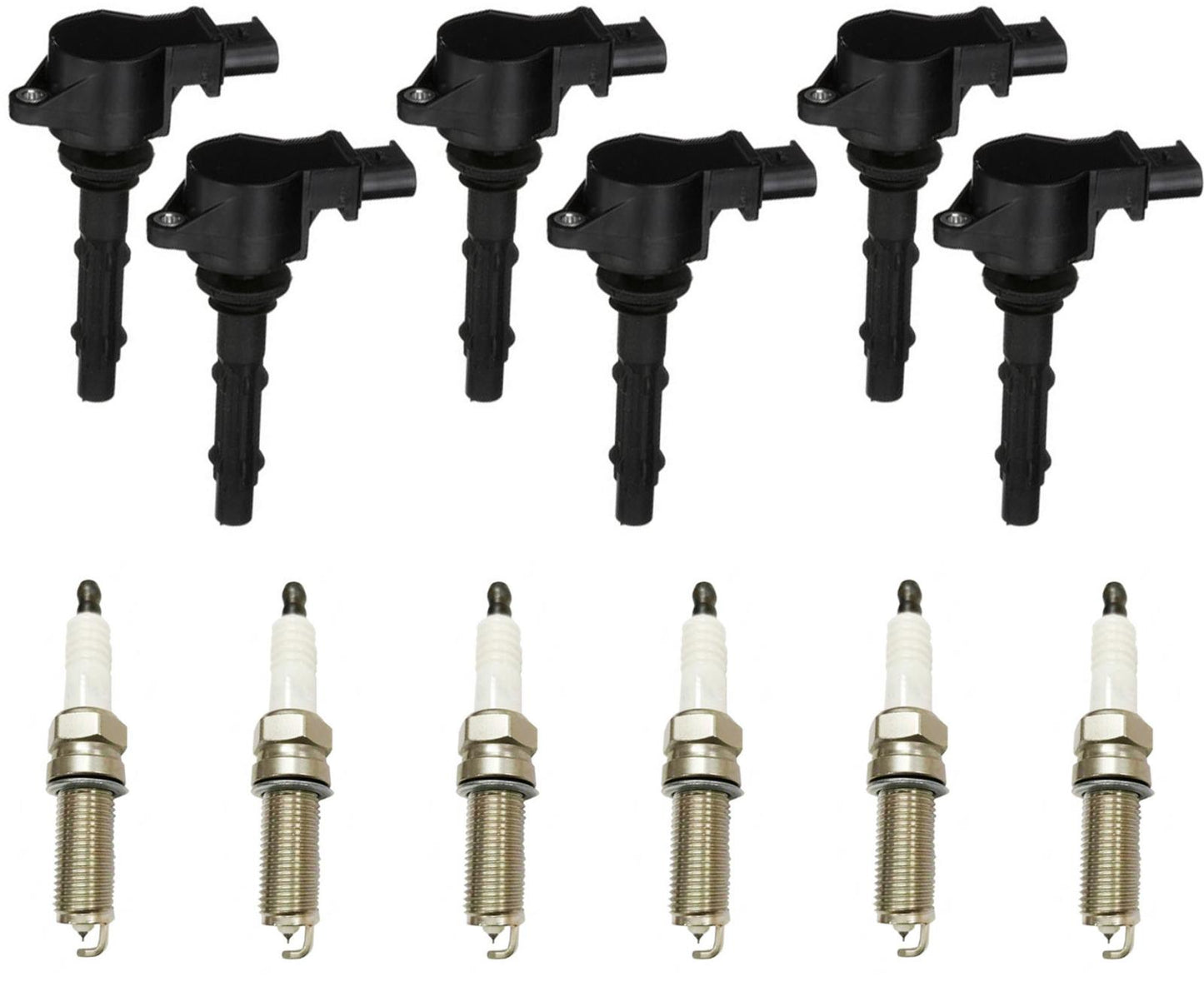 6 Ignition Coils & Platinum Spark Plugs For Mercedes Benz C230 2.5L 2006-2009