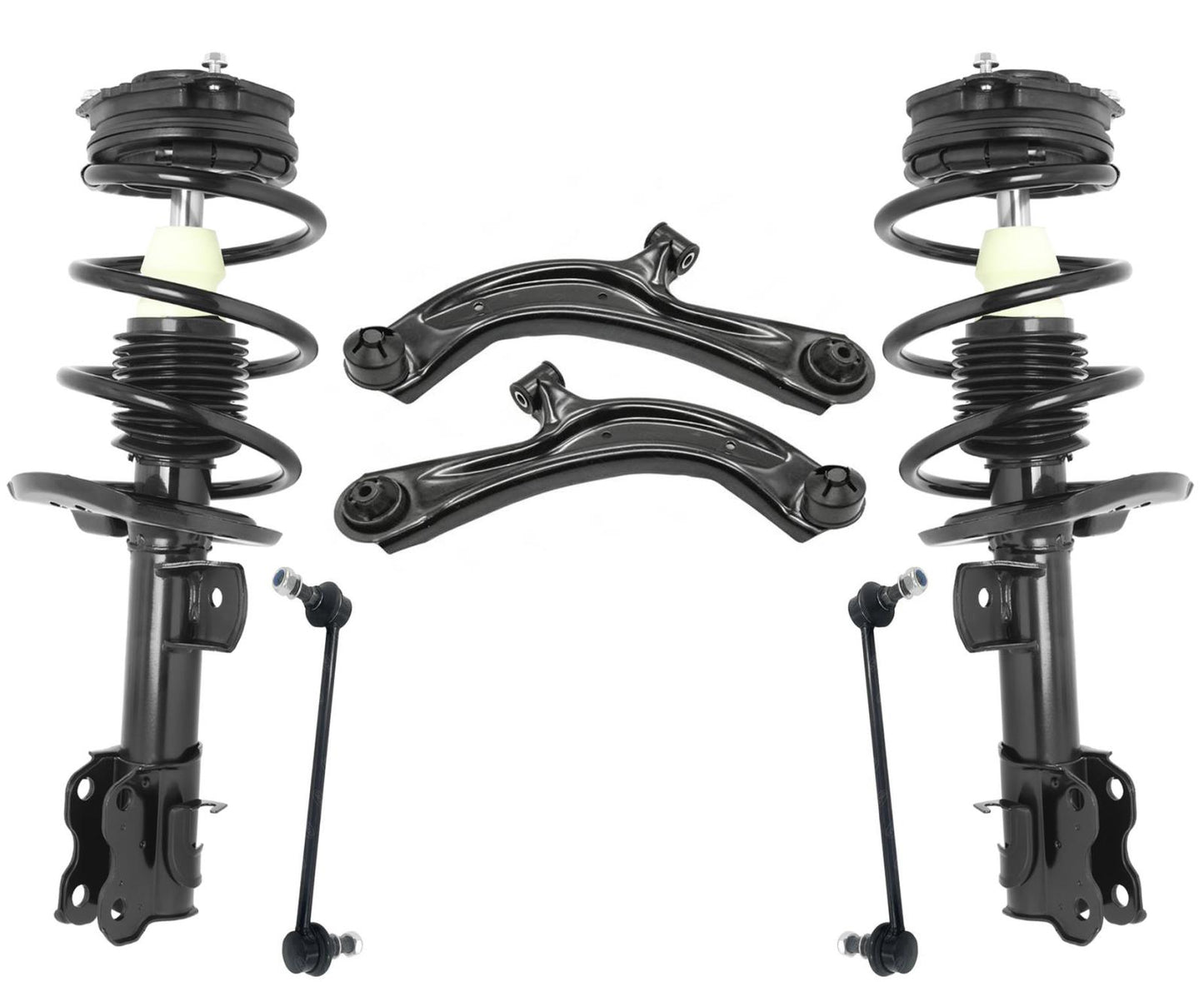 Front Struts Lower Control Arms & Sway Bar Links For Nissan Sentra 1.8L 13-2019