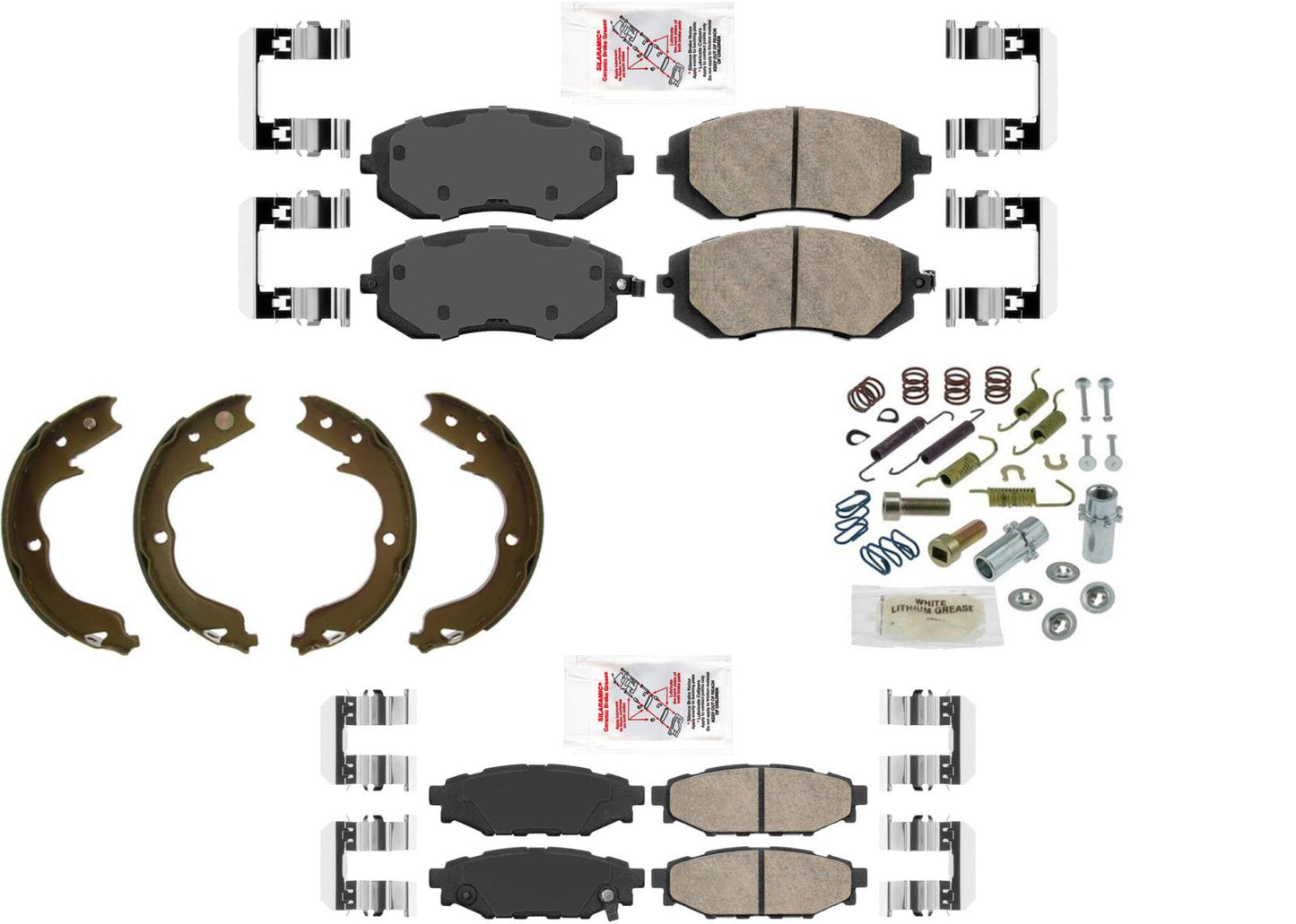 Front & Rear Ceramic Disc Brake Pads For Subaru Forester 2009-2010