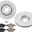 Front Disc Brake Rotors & Pad For 2003-2009 Saab 9-3 2.0L Arc & Vector 2.0L