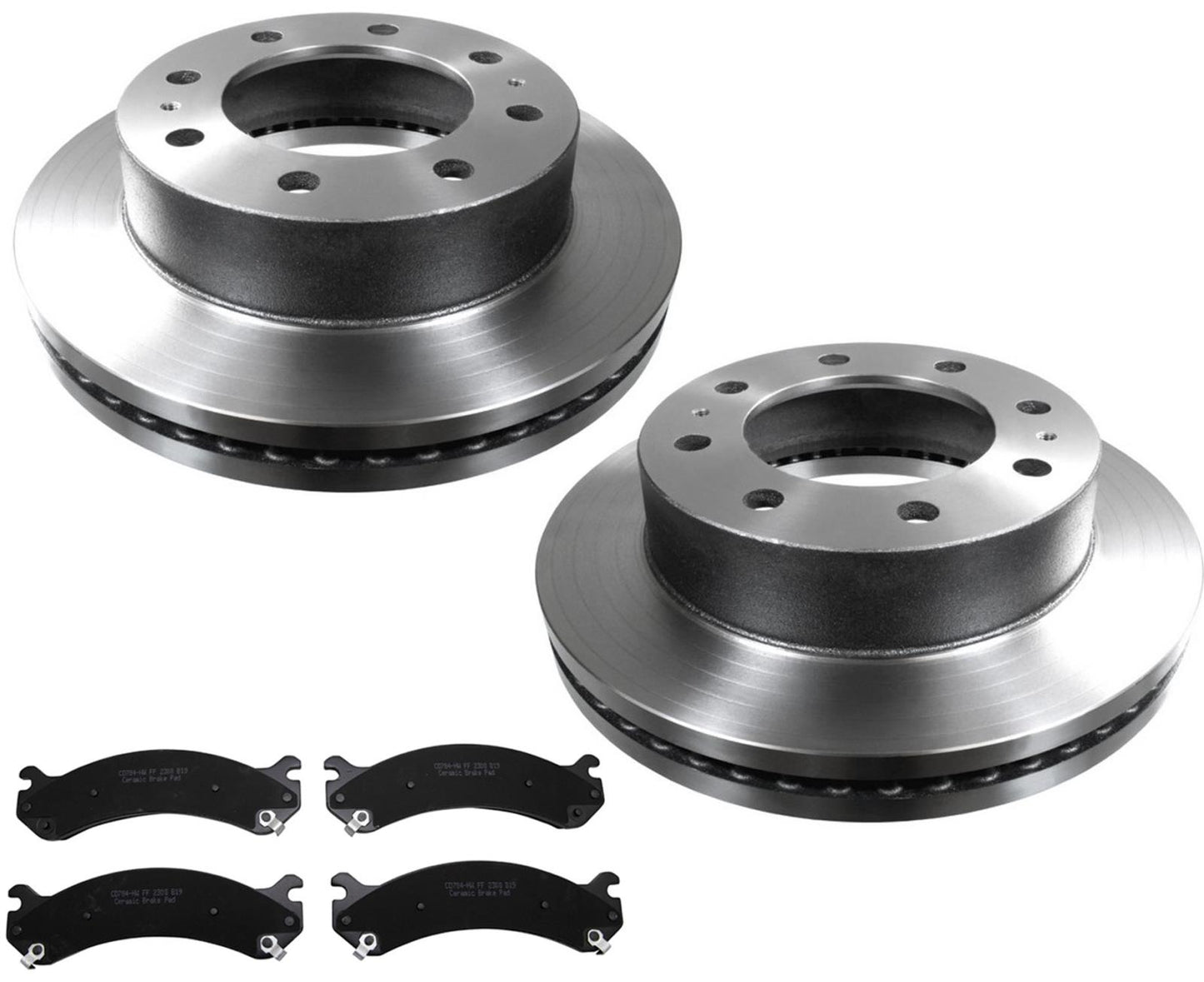 Pastillas de rotores de freno de disco con alto contenido de carbono para servicio de flota delantera para Express Van 2500 21-22