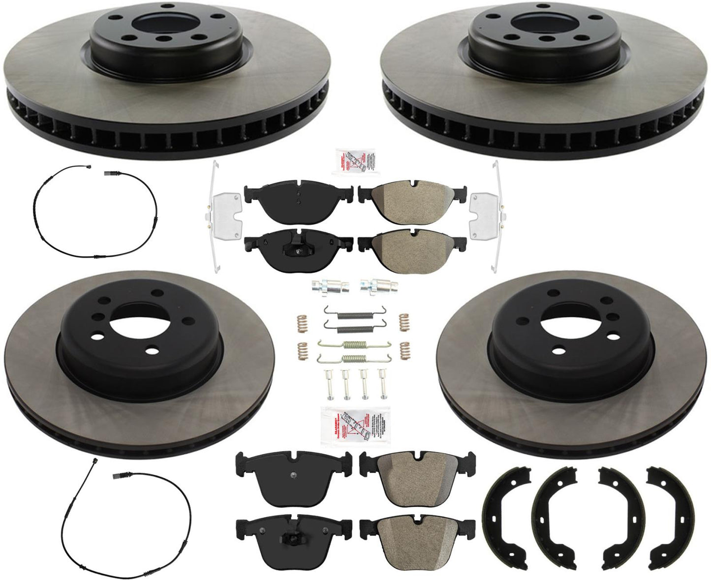 F&R Pastillas de freno de carbono para BMW 535i GT 10-17 REF 34116785669 70