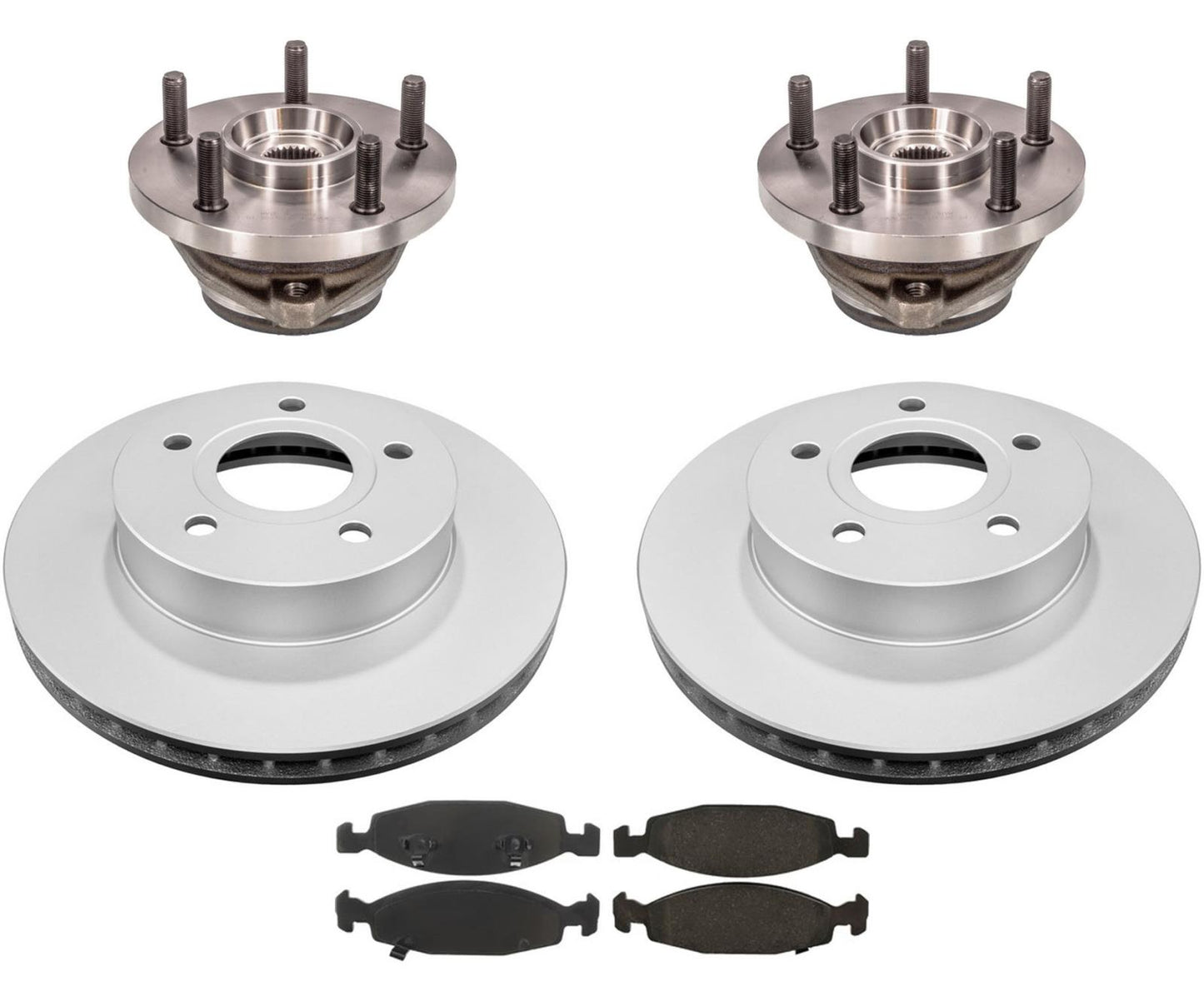 Front Rotors Pads Wheel Bearings For Grand Cherokee 99-2002 W/ TEVES CALIPERS