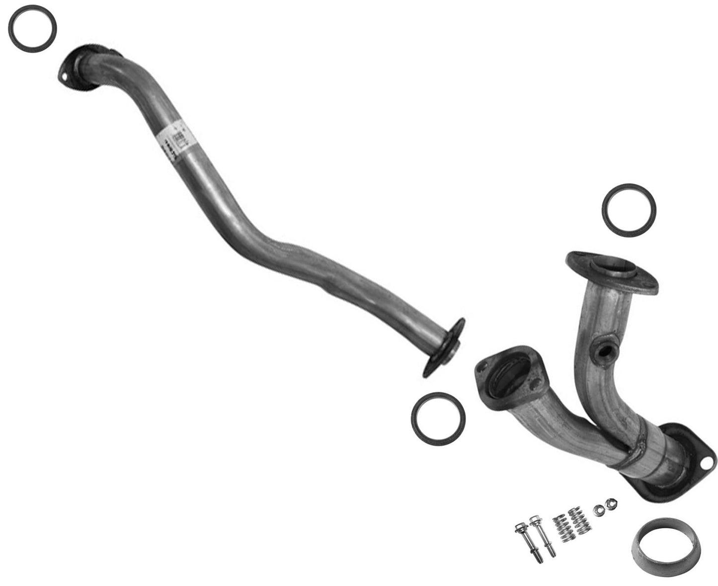 Front and Rear Lower Engine Y Pipe For Toyota Highlander Hybrid 3.3 2008-2010