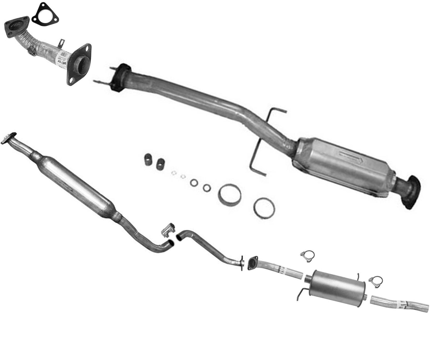 For 2001 2002 2003 Mazda Protege 2.0L Converter Muffler Exhaust Pipe System