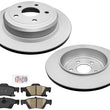 Fits 11-19 Dodge Durango 330MM STD SOLID REAR Brake Rotors & Ceramic Brake Pads