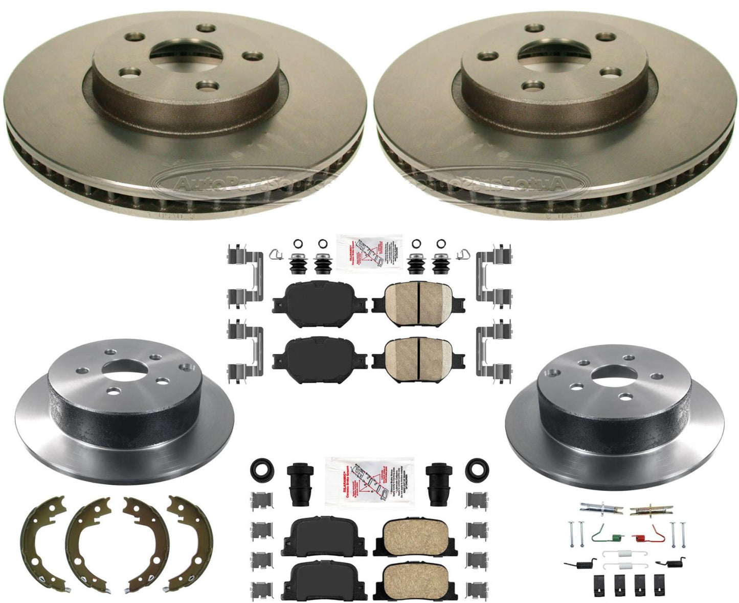 Pastillas de freno de rotores de disco de freno de carbono Frt & Rr Performance para Scion Tc 2005-2010