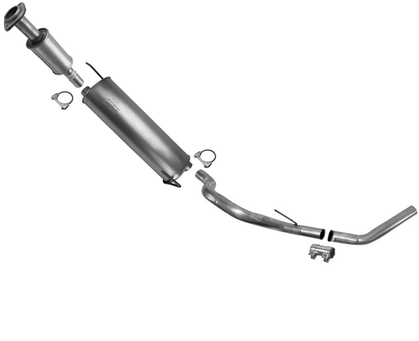 Resonator Muffler Tail Pipe Exhaust System for F150 11-14 5.0L 126" Wheelbase
