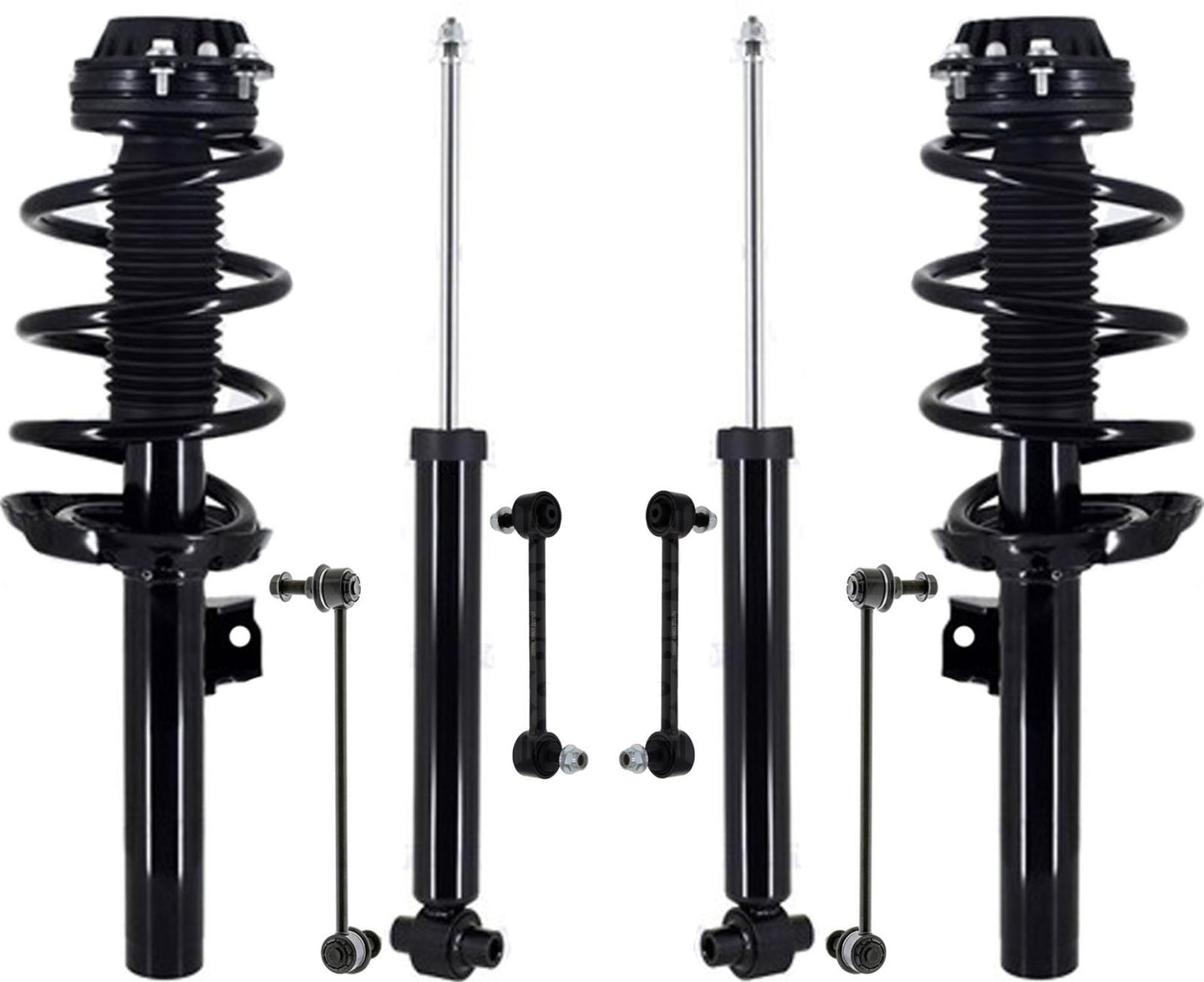 Front Struts Rear Shocks & Links For Buick Envision W/ Rear Time Damping 16-20
