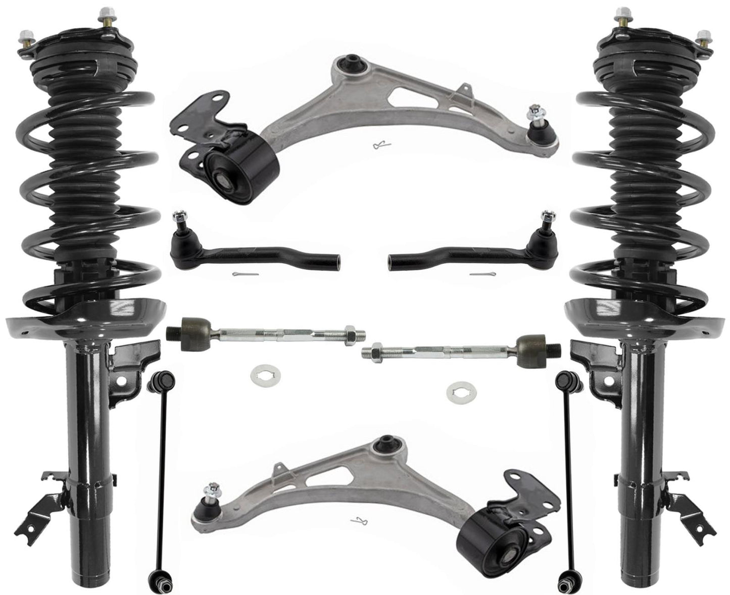 Front Struts Control Arms Tie Rods & Links For Ridgeline 17-21 Frnt Wheel Drive