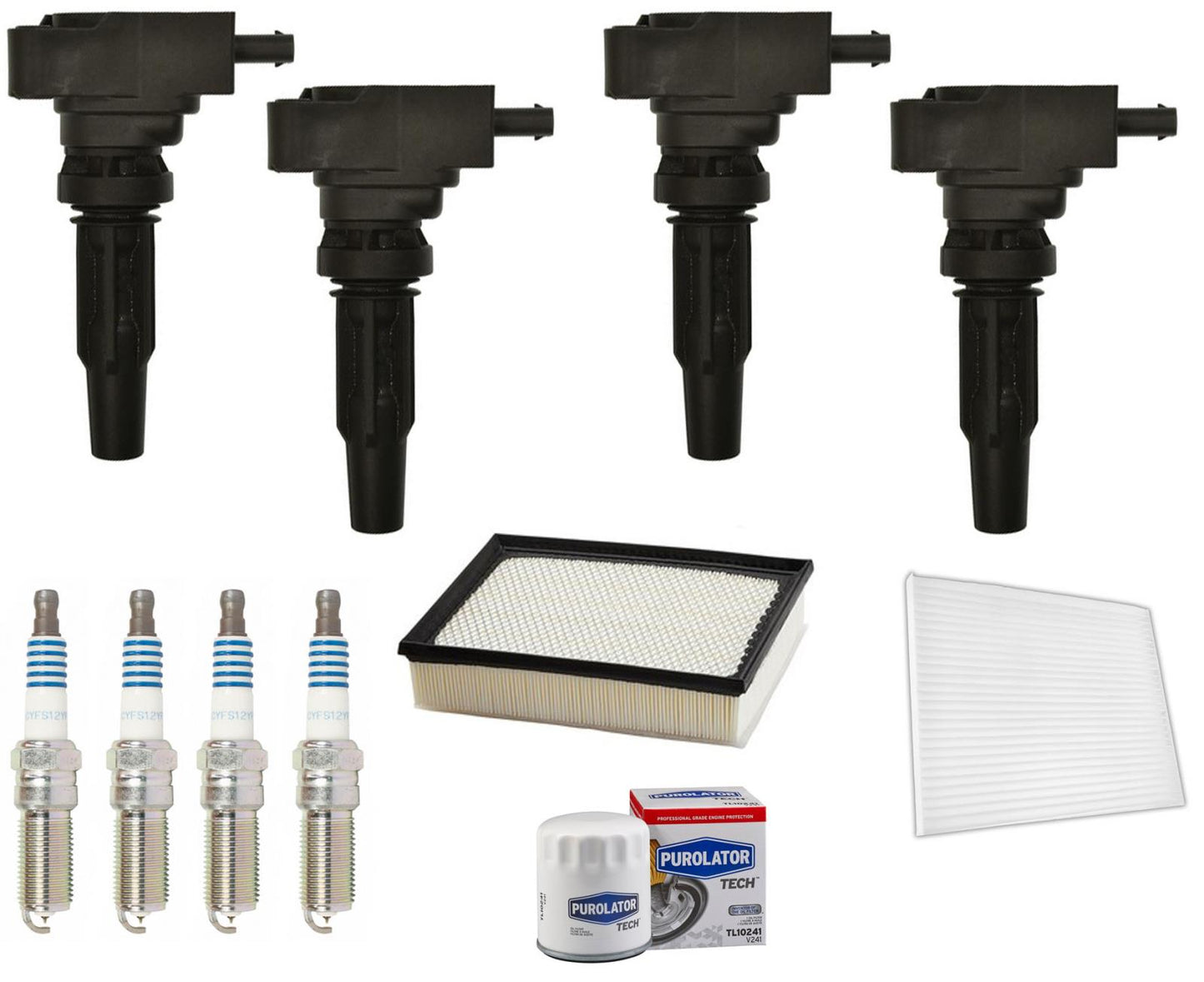 Kit de afinación de bujías de bobinas de encendido directo para Ford Edge 2019-2021 2.0L