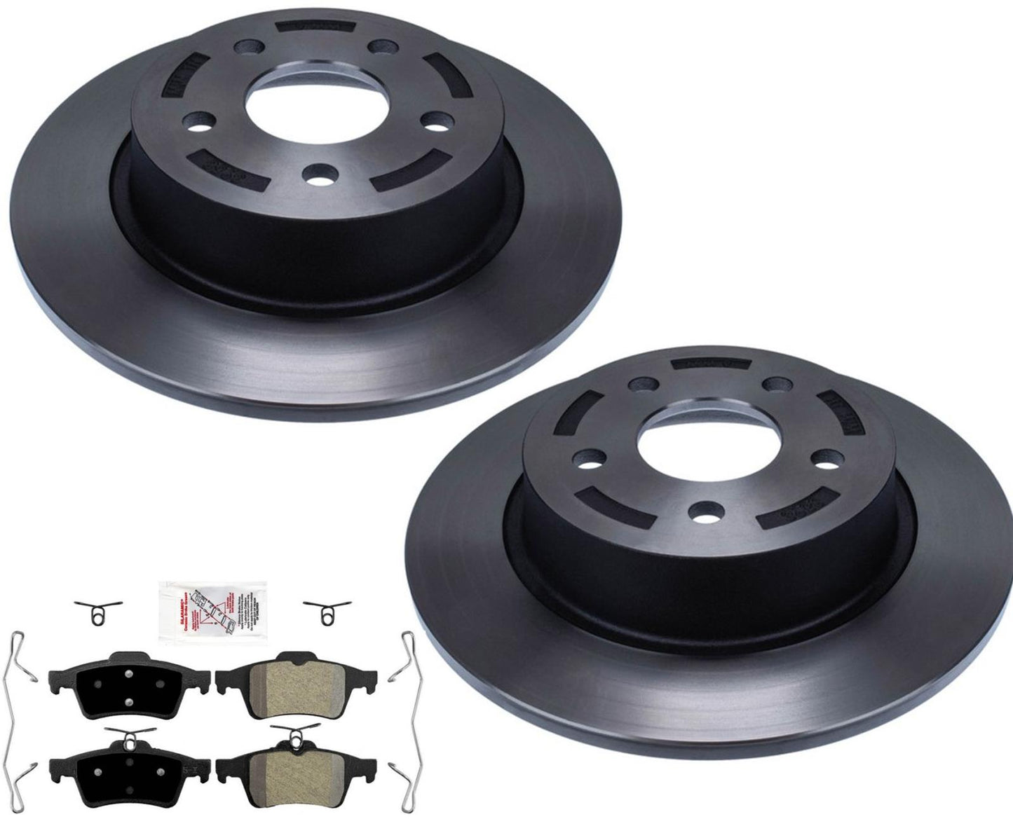Pastillas de rotores de freno de disco de carbono AmeriBRAKES traseras para Ford Transit Connect 14-2018