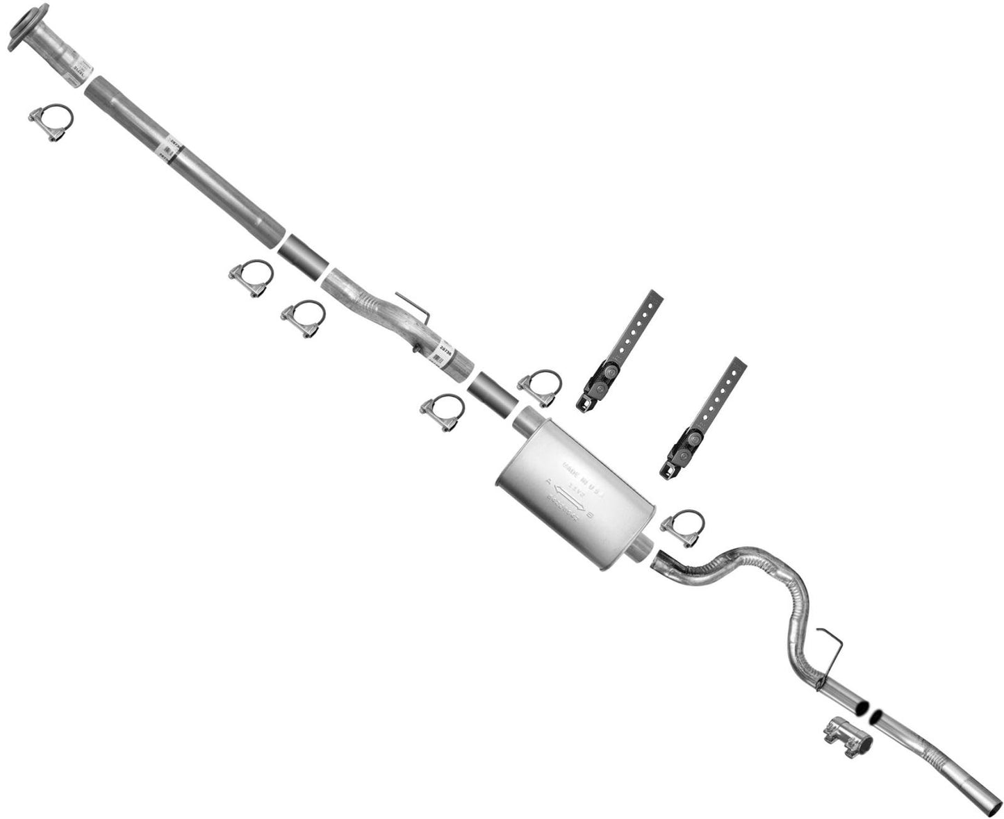 Sistema de escape de tubo de escape de tubos de extensión de silenciador de rendimiento para Ford F150 04-14