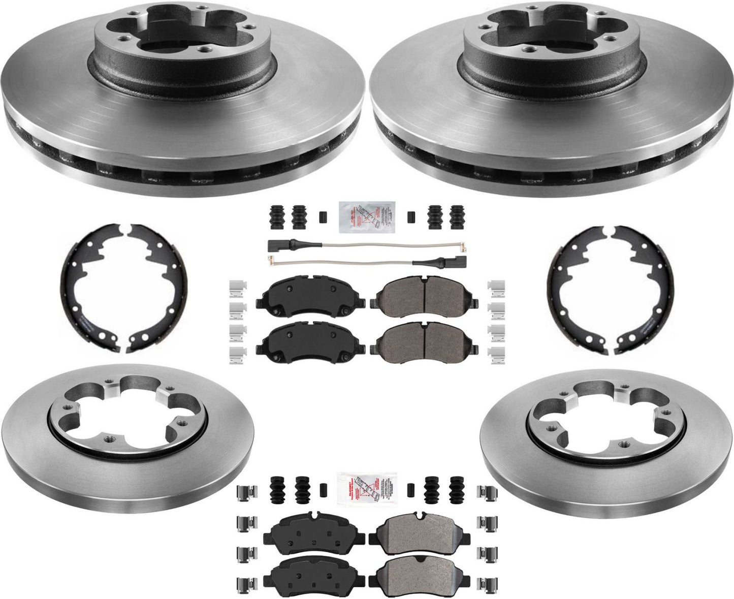Disc Brake 5 Bolt Disc Rotors Severe Duty Pads For Ford Transit 350 2020-2021