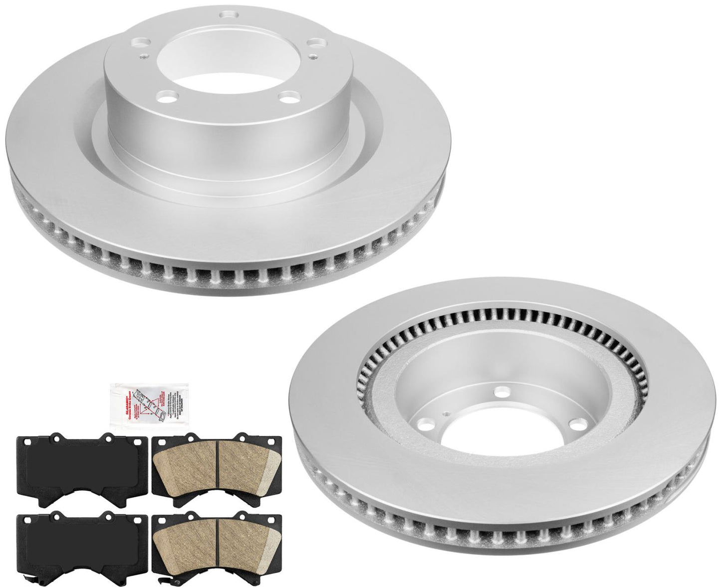 Rotores de freno delanteros recubiertos y pastillas de freno de cerámica para Toyota Tundra 2007-21