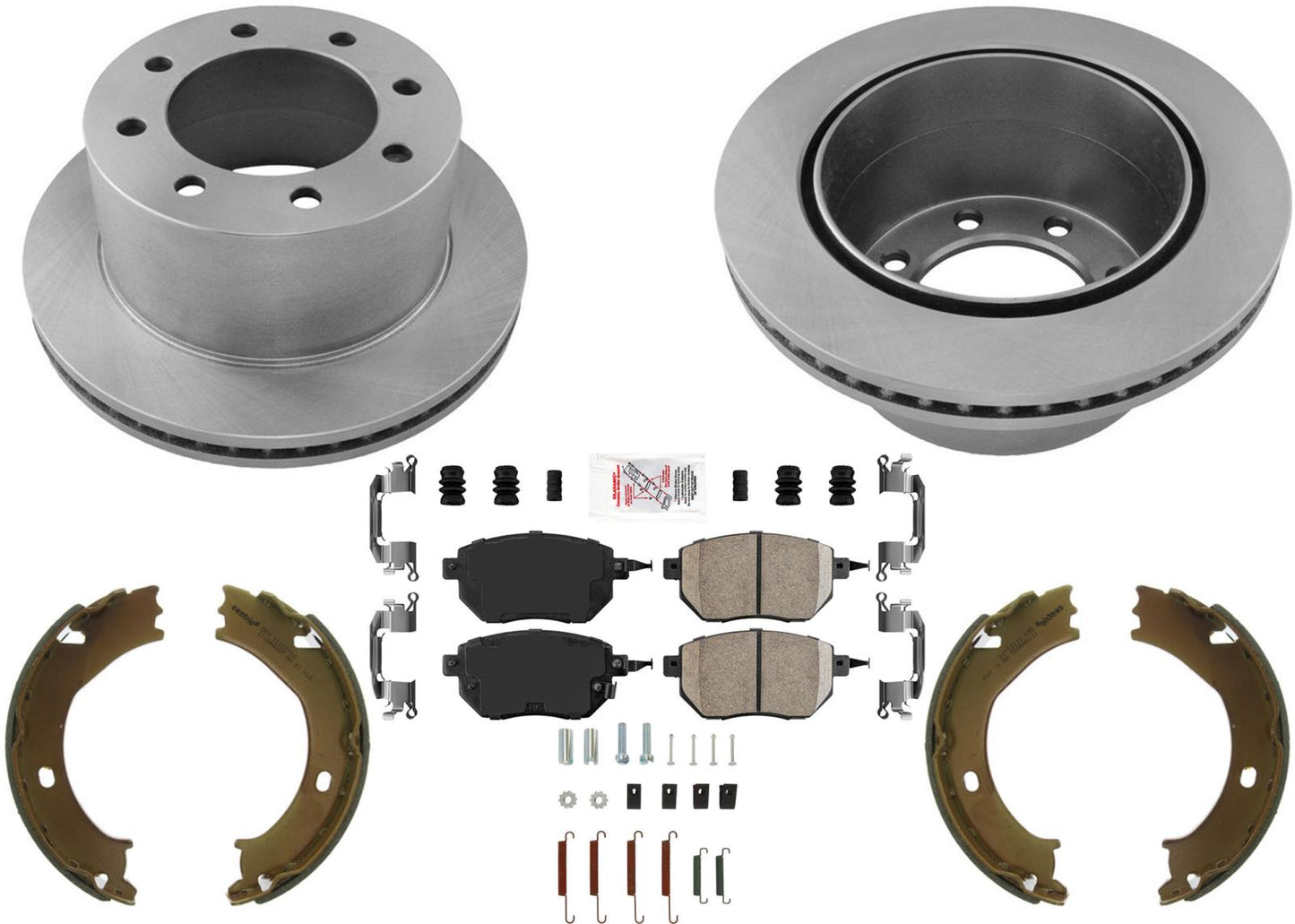 Rear Disc Brake Rotor & Pad Kit For GMC Savana 3500 2003-2008 Dual Rear Wheels