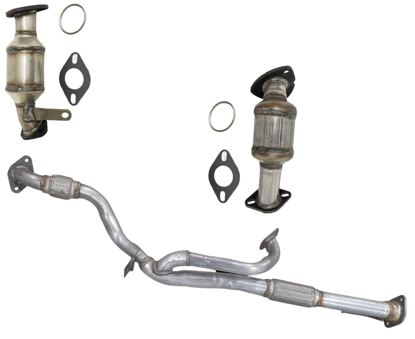 Catalytic Converters Engine Y Flex Pipe For GMC Acadia Outlook 3.6L 2007-2008