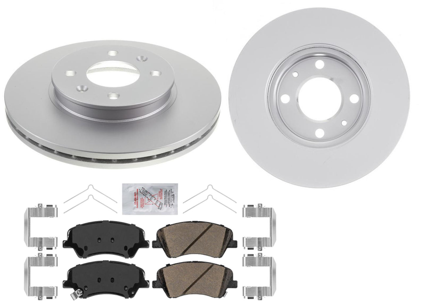 Rotores de freno de disco delantero, pastillas de cerámica, Hardware para Hyundai Accent 2018-2021