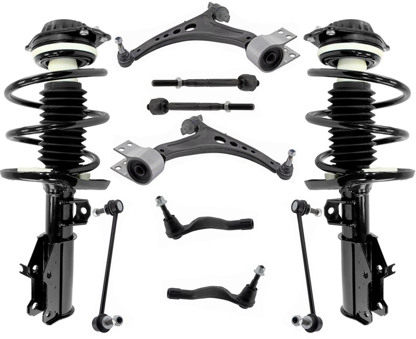 Barras de acoplamiento y enlaces de brazos de control de puntales completos delanteros para Chevrolet Malibu 16-22