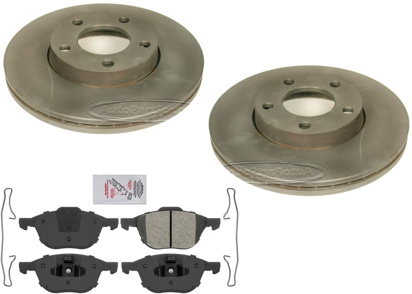 Hardware de pastillas de freno de rotores de freno de disco de carbono de rendimiento para Mazda 5 2006-2017