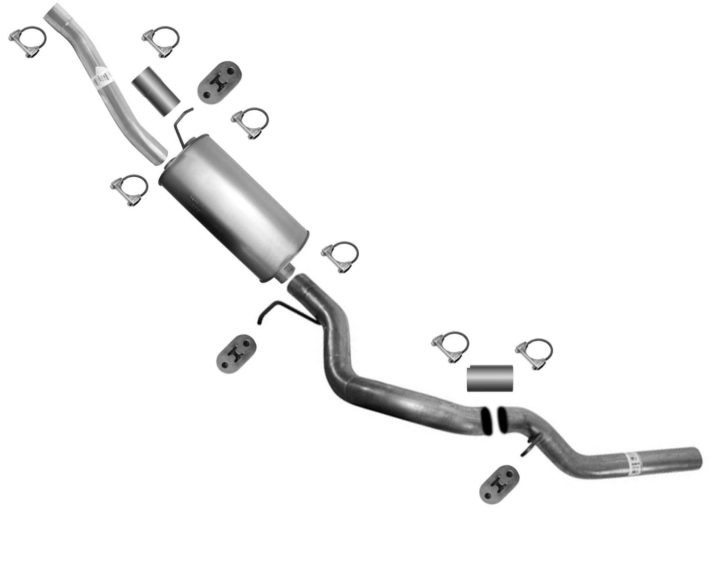Ext Pipe Rear Muffler Tail Pipe For Chevrolet Silverado 2500HD 6.0 8.1L 01-06