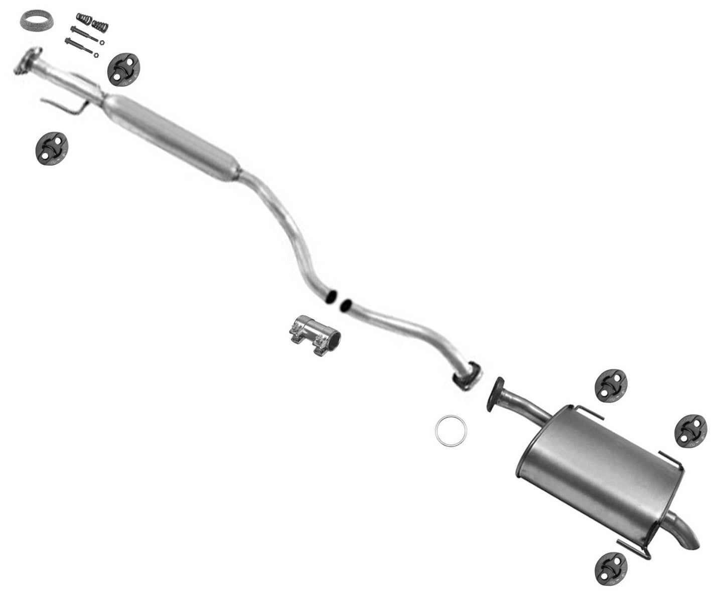 Resonator Muffler Exhaust Pipe System For Nissan Cube 2009-2014