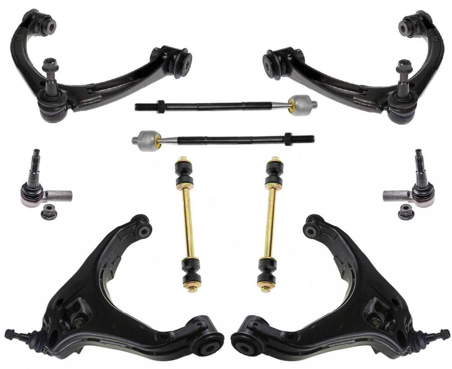 Front Upper Lower Control Arms Tie Rods Links For 2015-2022 GMC Canyon