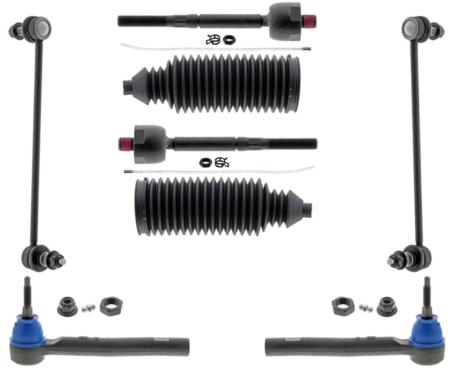 Mevotech Inner & Outer Tie Rods & Sway Bar Links For Ford Ranger 2019-2022