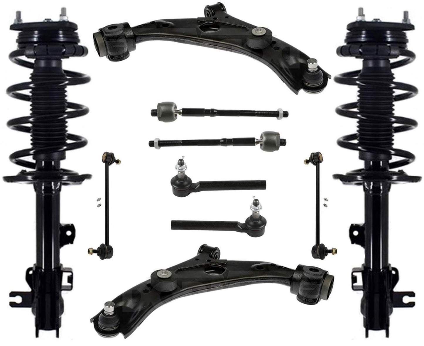 Brazos de control de puntales delanteros, varillas de amarre y enlaces interiores y exteriores para Mazda CX-9 2016-21