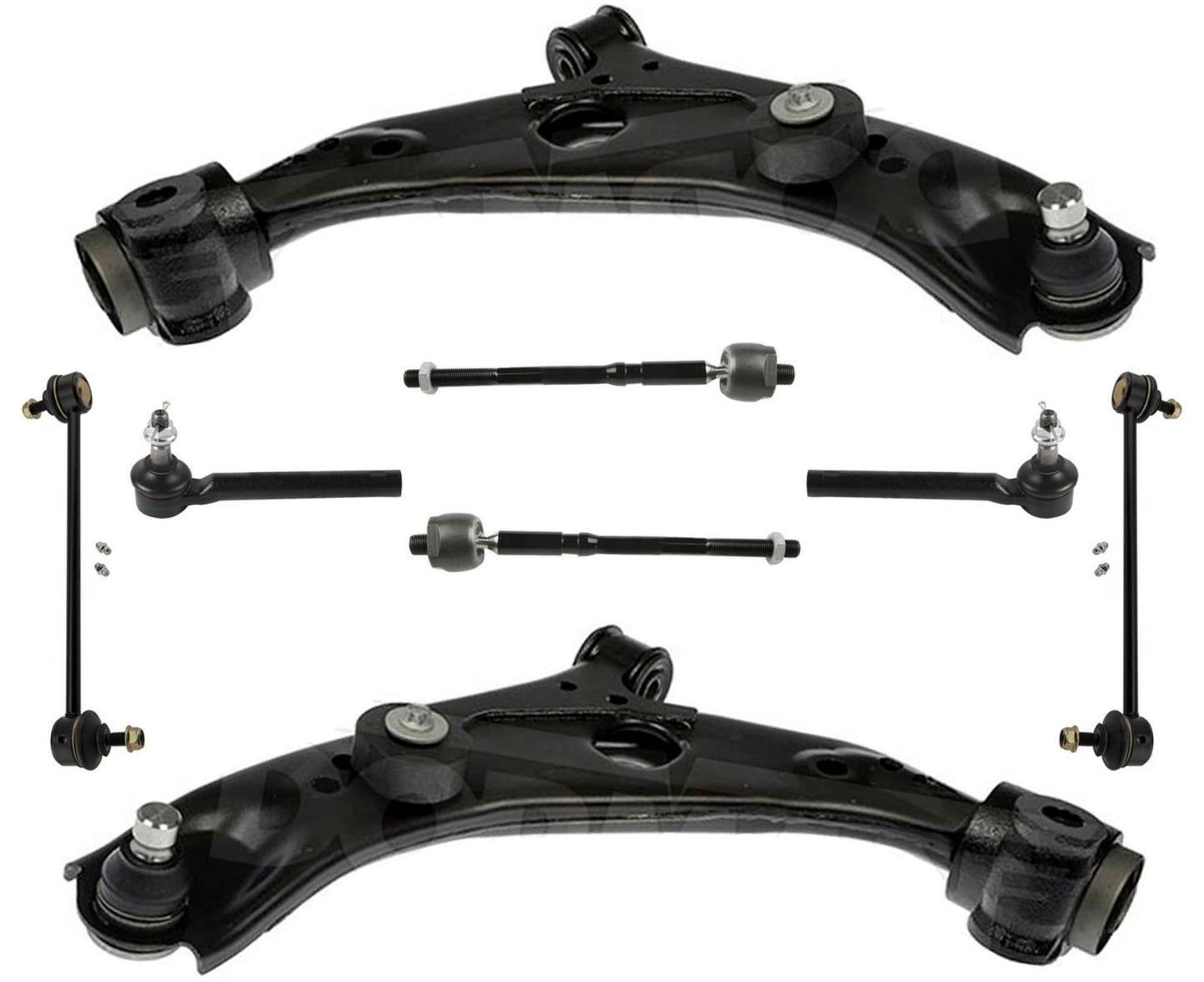 Front Left & Right Lower Control Arms Tie Rods & Links For Mazda CX-9 2016-2023