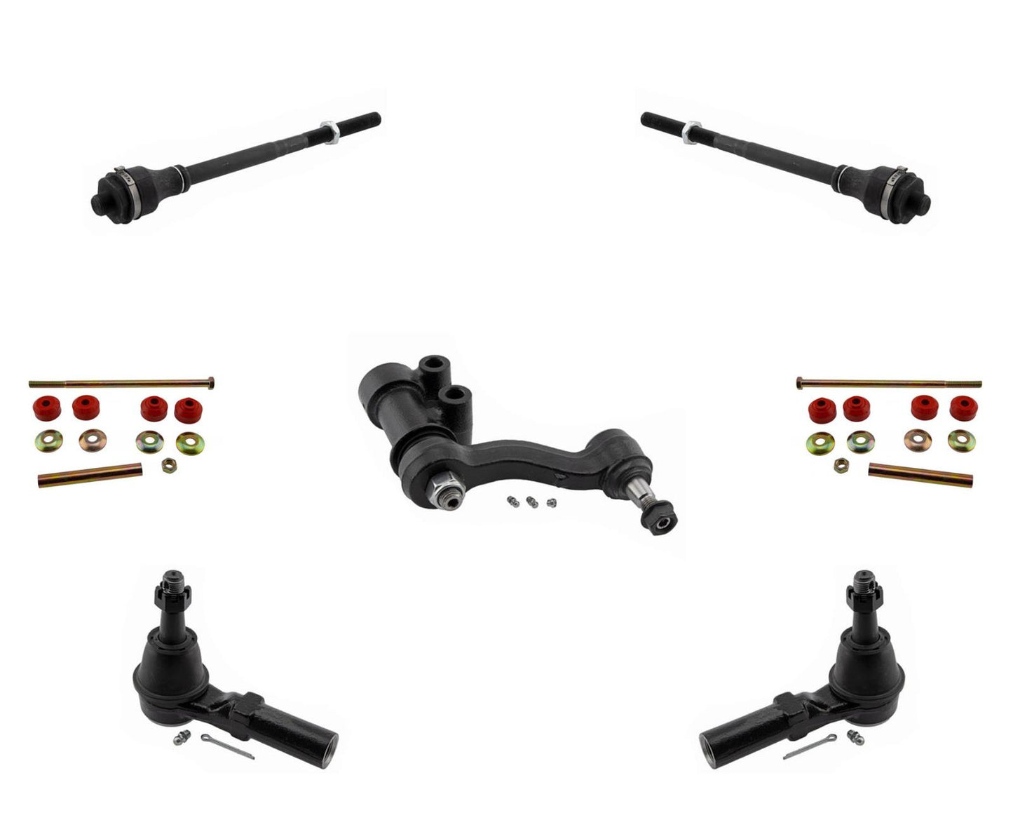 For 2011-2019 Silverado 2500HD 3500HD Idler Arm Tie Rods Sway Bar Ball Joints