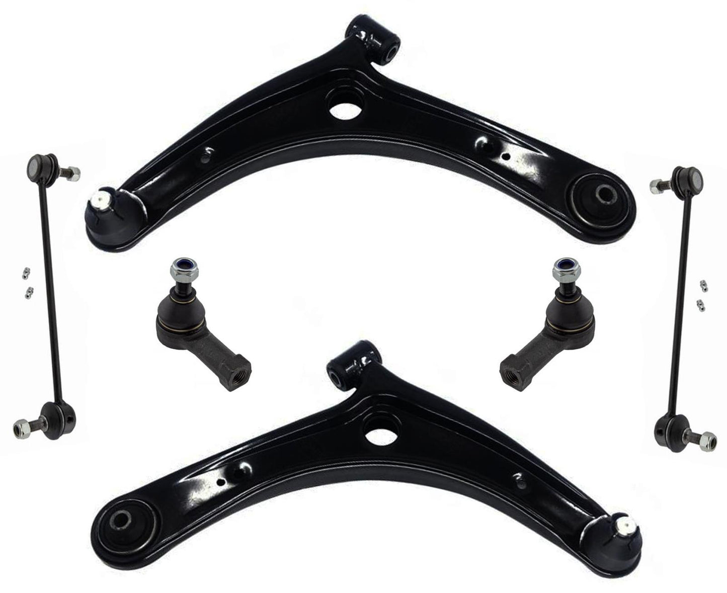 Front Lower Control Arms Tie Rods Sway Bar Links for Mitsubishi Lancer 2008-2017