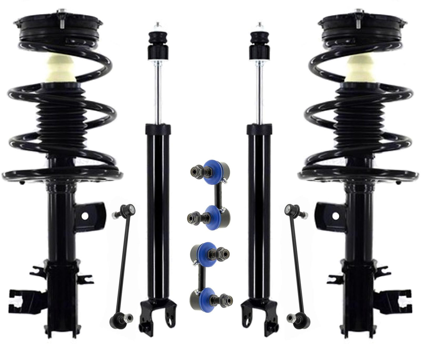Front Complete Struts & Rear Shocks & Sway Bar Links For Nissan Maxima 16-2018