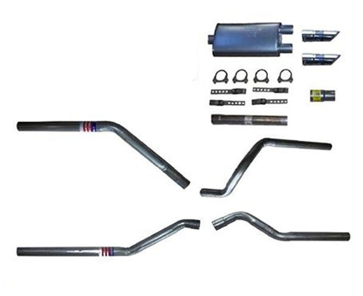 Taylor Performance Dual Exhaust Muffler Pipes for Ford F-150 1998-2004