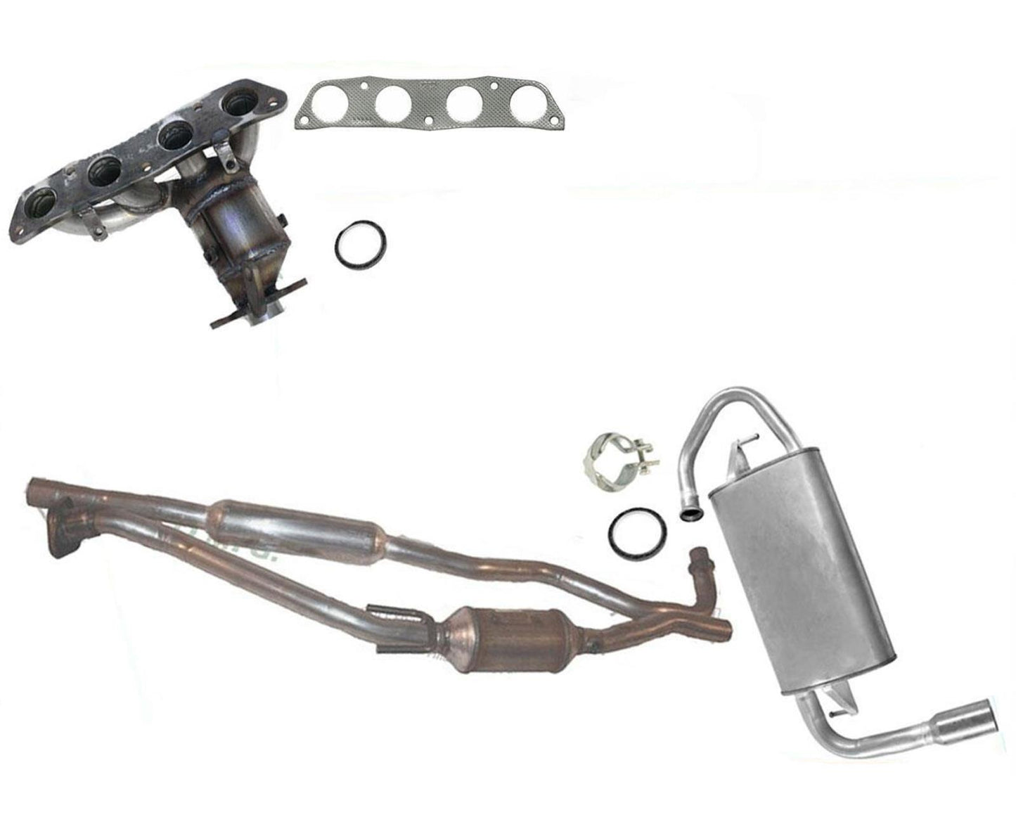 Converters Rear Muffler System For Pontiac Vibe 2003-2006 1.8L ALL WHEEL DRIVE