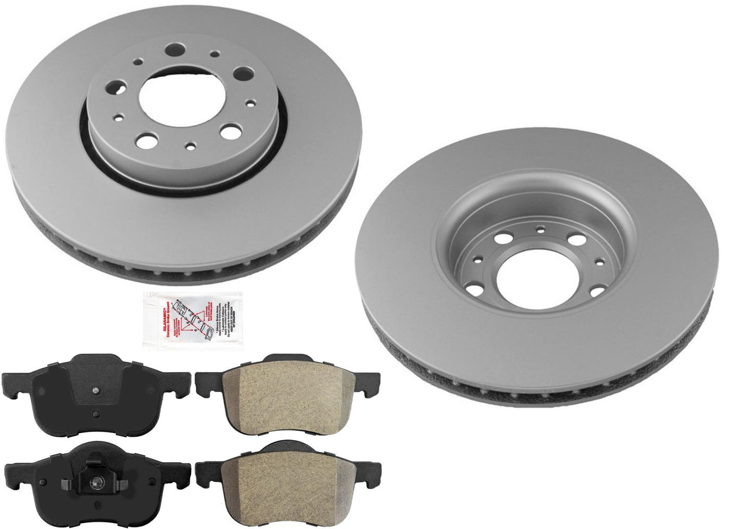 Rotores de freno de disco delanteros equilibrados y recubiertos con GEO de 286 mm para Volvo XC70 2003-2007