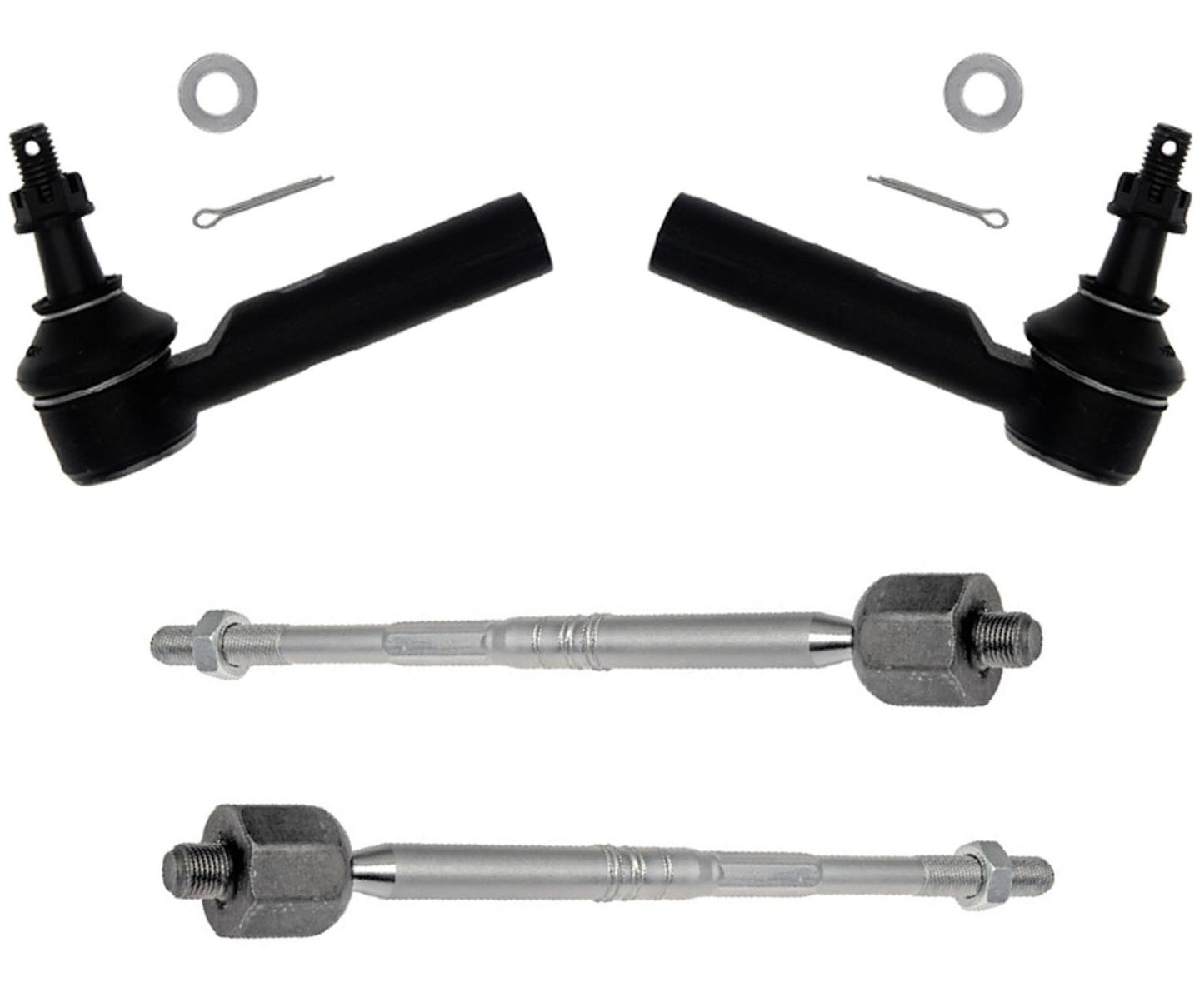 Front Inner & Outer Tie Rods For Chevrolet Equinox & Terrain 2018 2021 2022 2023