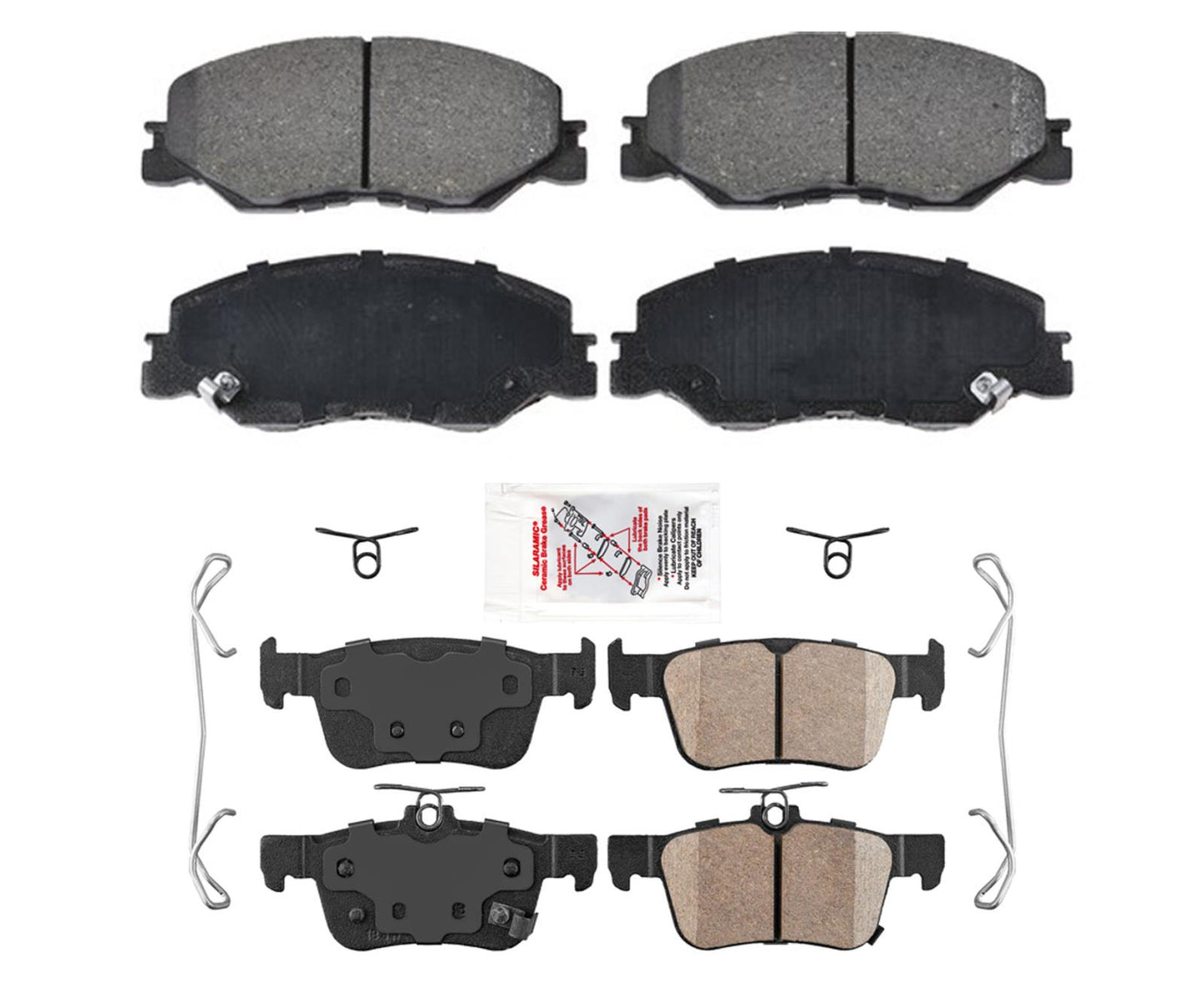 Front and Rear Ceramic Brake Pads For Honda Civic 1.5L 2.0L 2022 2023 2024